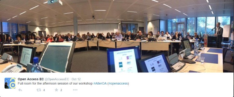 High attendance at the workshop. Image: OpenAccess EC / Twitter
