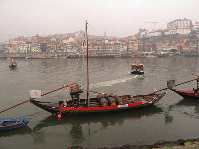 A view of Porto over the Douro from Vila Nova de Gaia and Taylor’s rabelo. Photo: Jeff Love (cc-by)